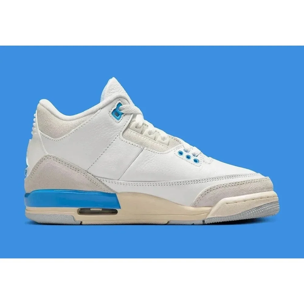 Air Jordan 3‎ Retro (GS) Size 4.5Y Shoes Summit White/Hydrogen Blue DM0967-101